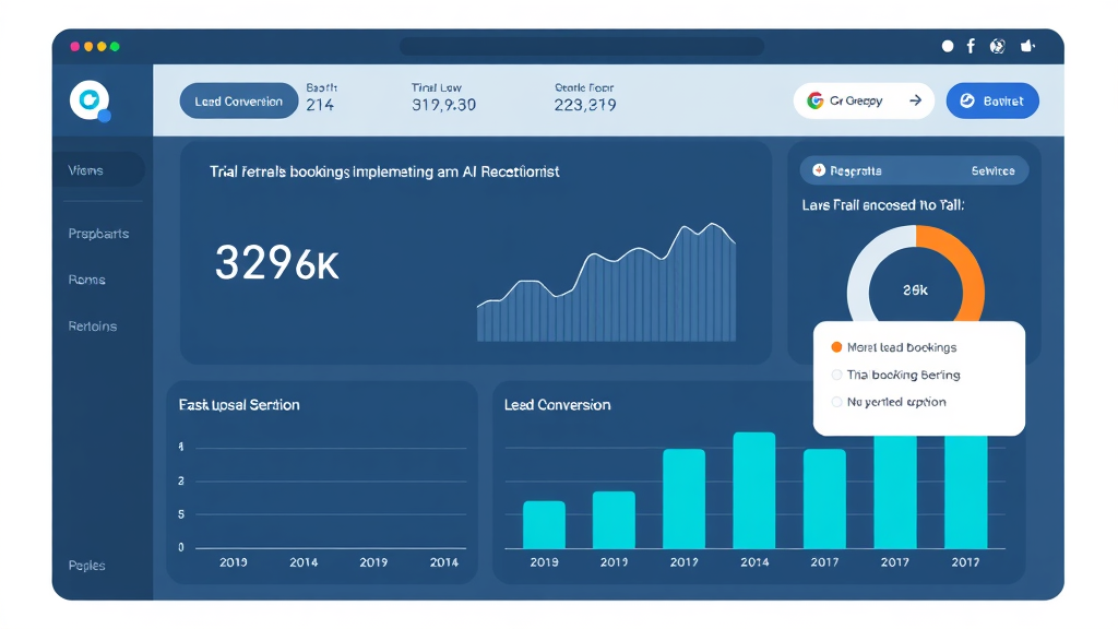 Dashboard showing increased martial arts trial bookings with AI
