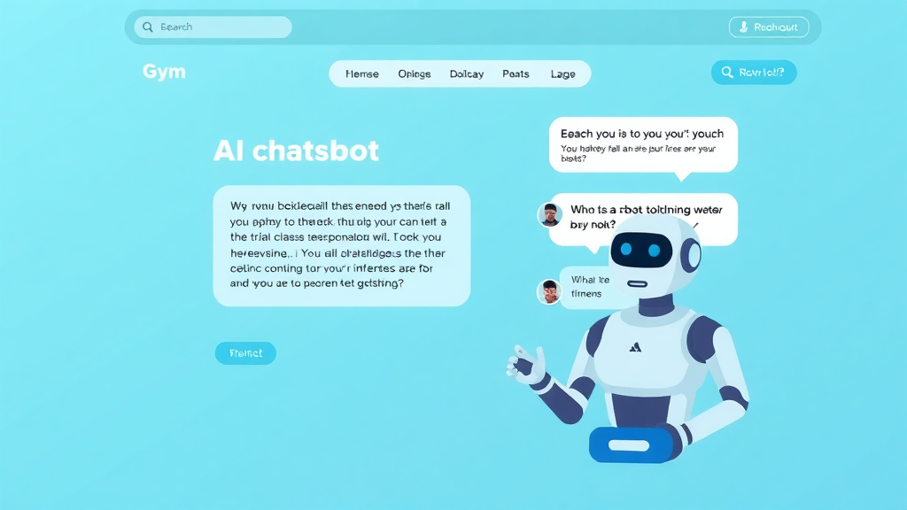 AI chatbot on gym website booking trials
