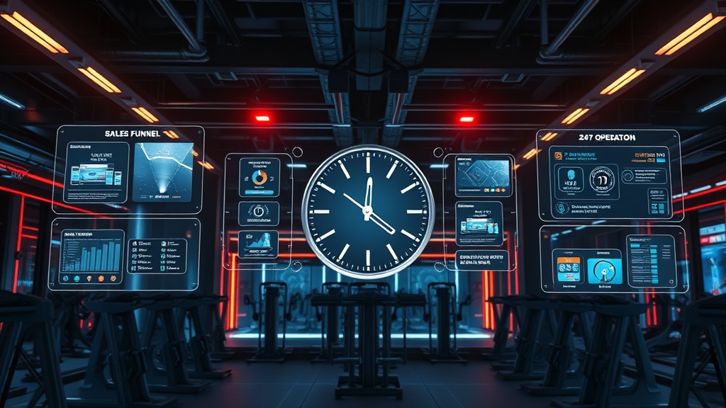 24/7 automated gym sales funnel dashboard