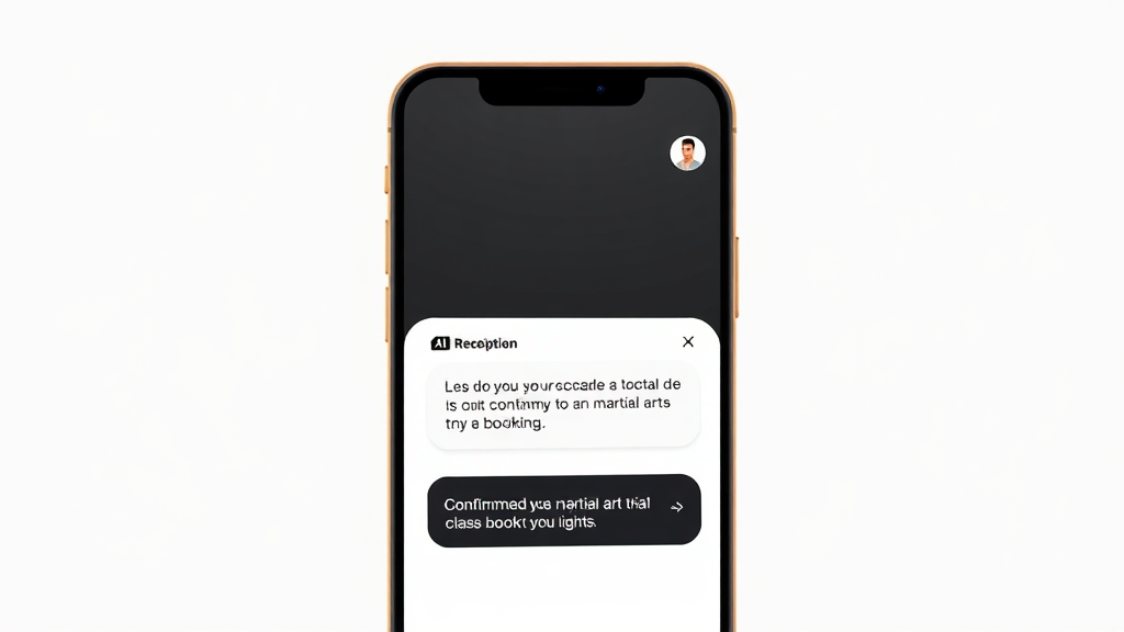 AI receptionist confirms martial arts trial booking on phone