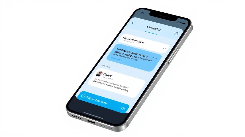 Chatbot booking interface on smartphone for martial arts