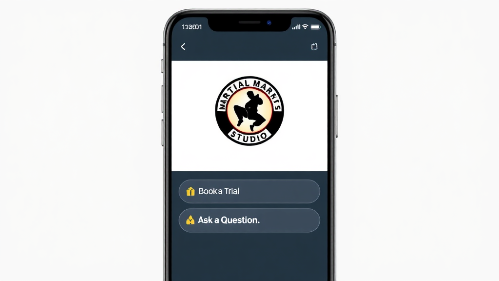 Smartphone with martial arts chatbot interface