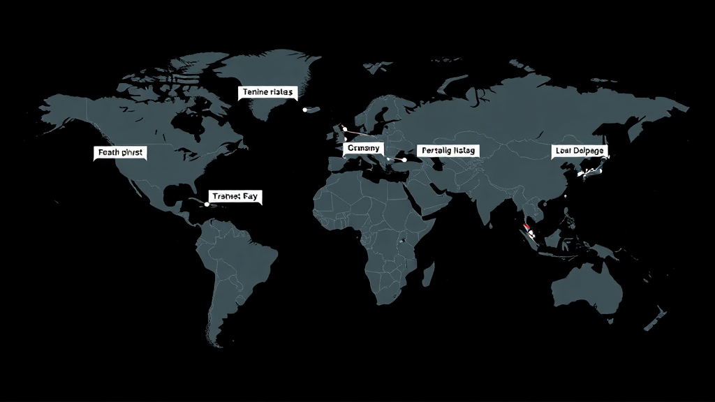 World map with language connections for multilingual gym